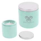 Cali Candle in Clay Cement - Light Blue - Silk Screen