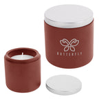 Cali Candle in Clay Cement - Terracota - Silk Screen