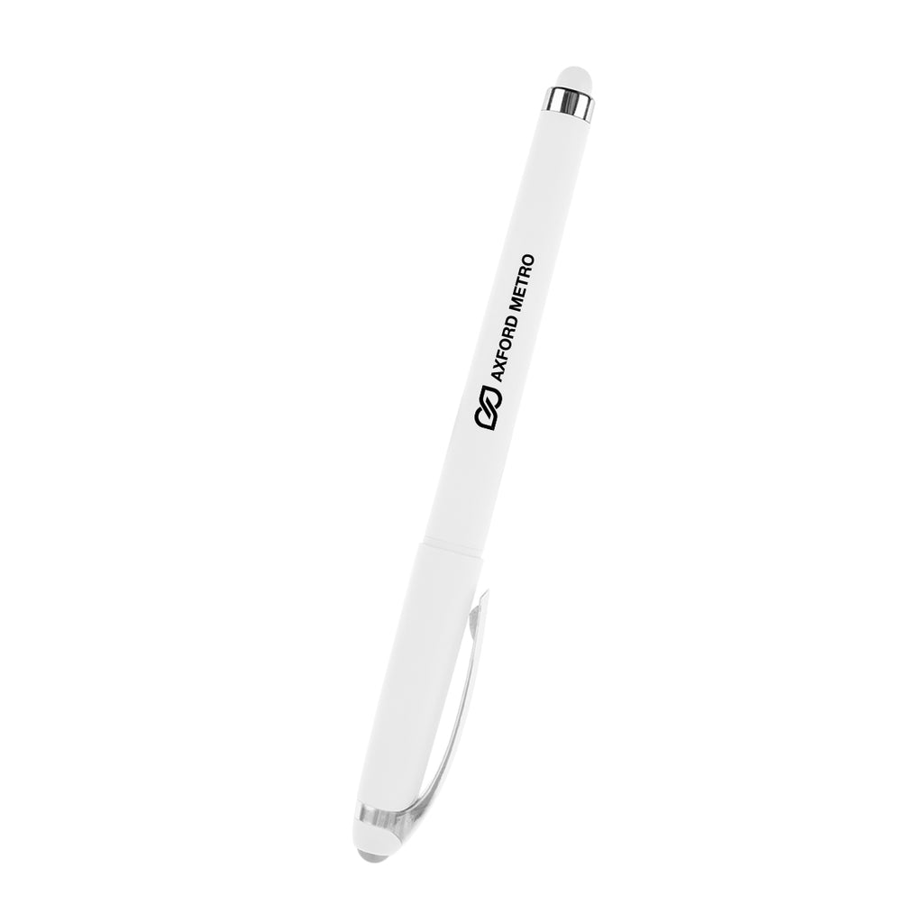 Callahan Gel Stylus Pen in Recycled ABS - White - Silk Screen