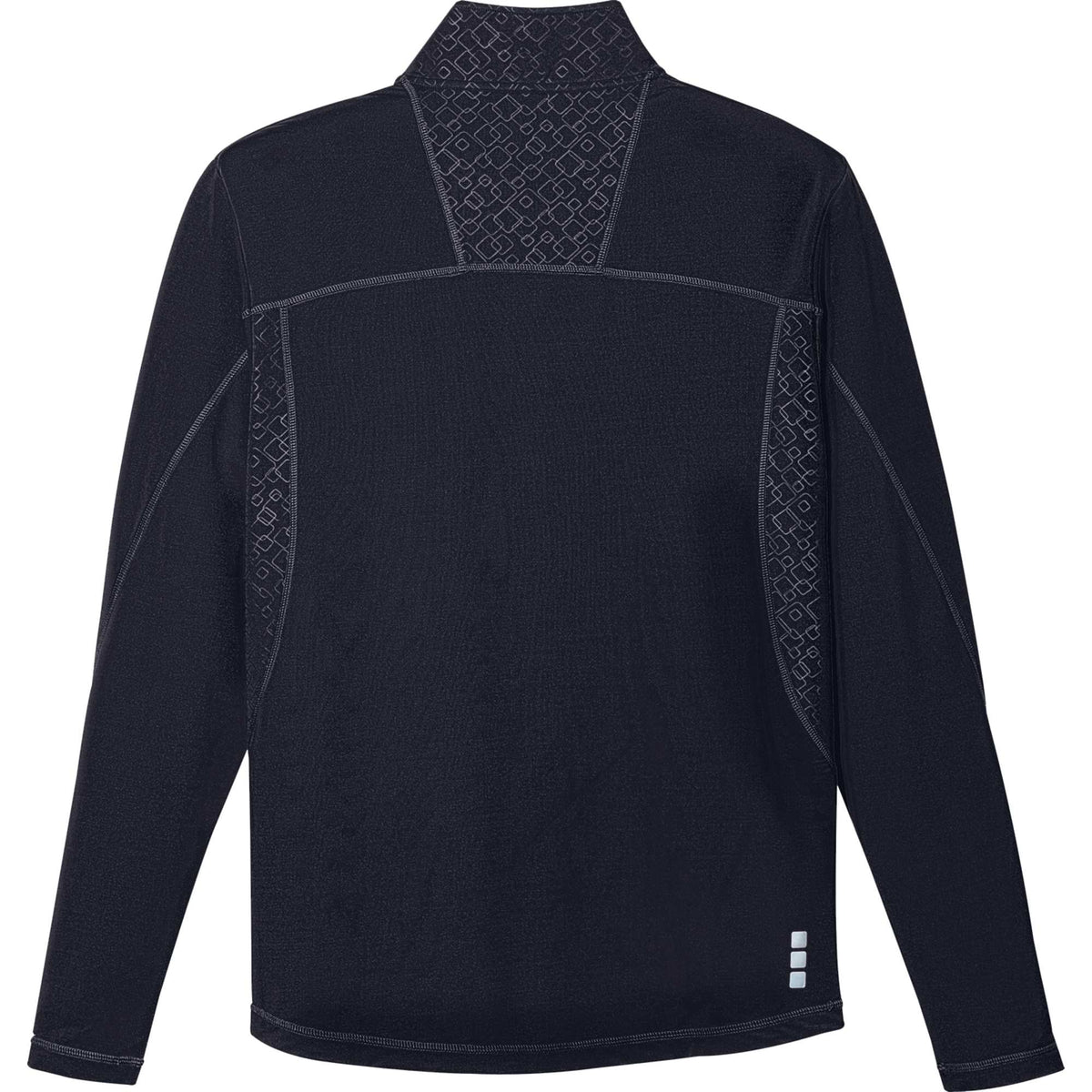 Caltech Knit Quarter Zip for Men Debossing - Navy - Back Flat