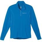 Caltech Knit Quarter Zip for Men Debossing - Olympic Blue - Flat