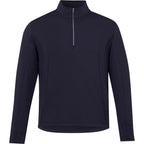Caltech Knit Quarter Zip for Men Embroidery - Navy - Front