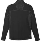 Caltech Knit Quarter Zip for Men Laser Engraving - Black - Back Flat