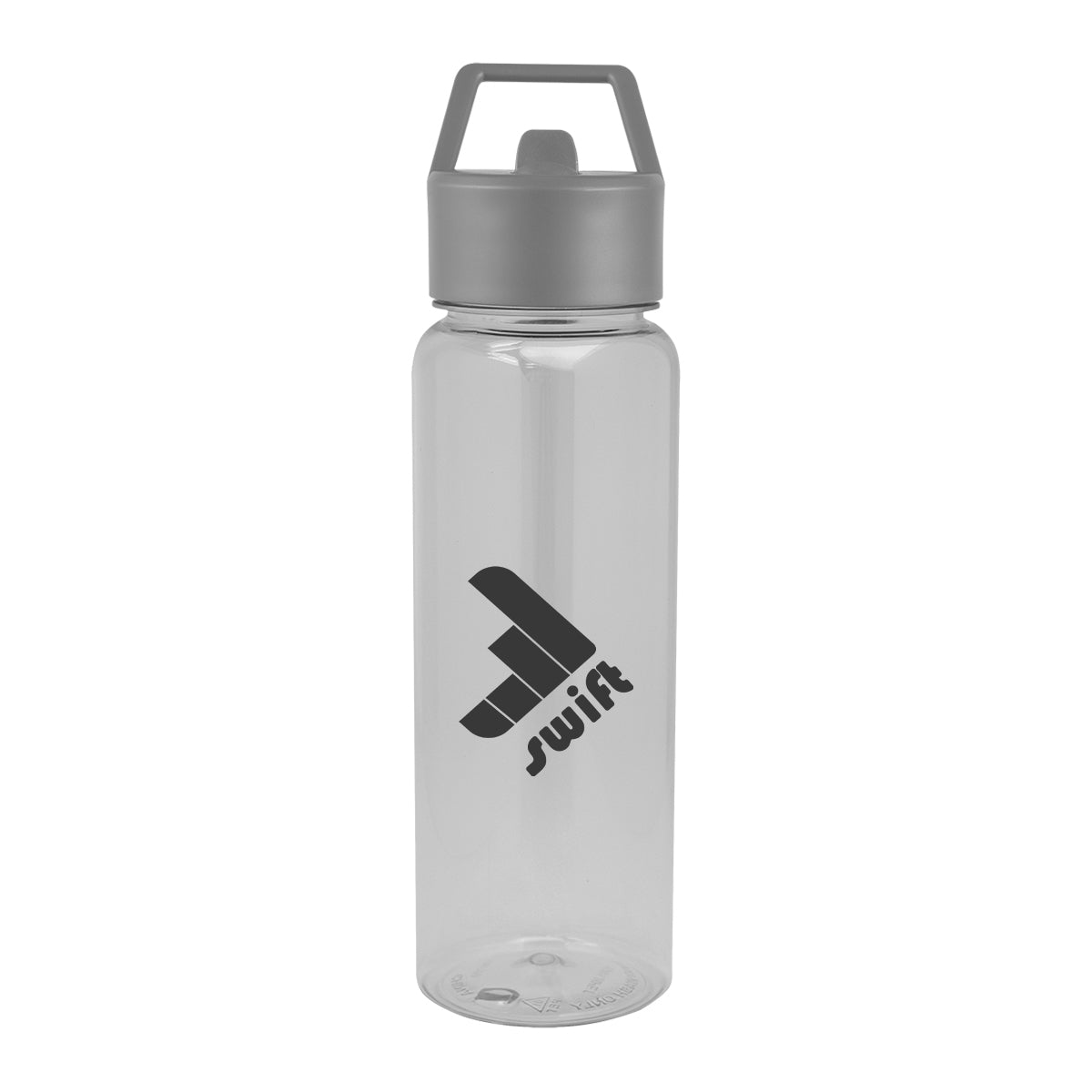 Cambria Bottle in Recycled PET, 32 oz - Gray - Silk Screen