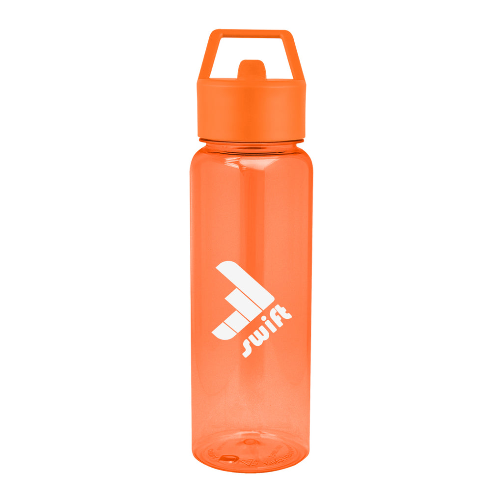 Cambria Bottle in Recycled PET, 32 oz - Orange - Silk Screen