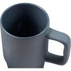 Camden Ceramic Mug with Slide Lid, 13 oz Laser Engraving - Navy - Detail