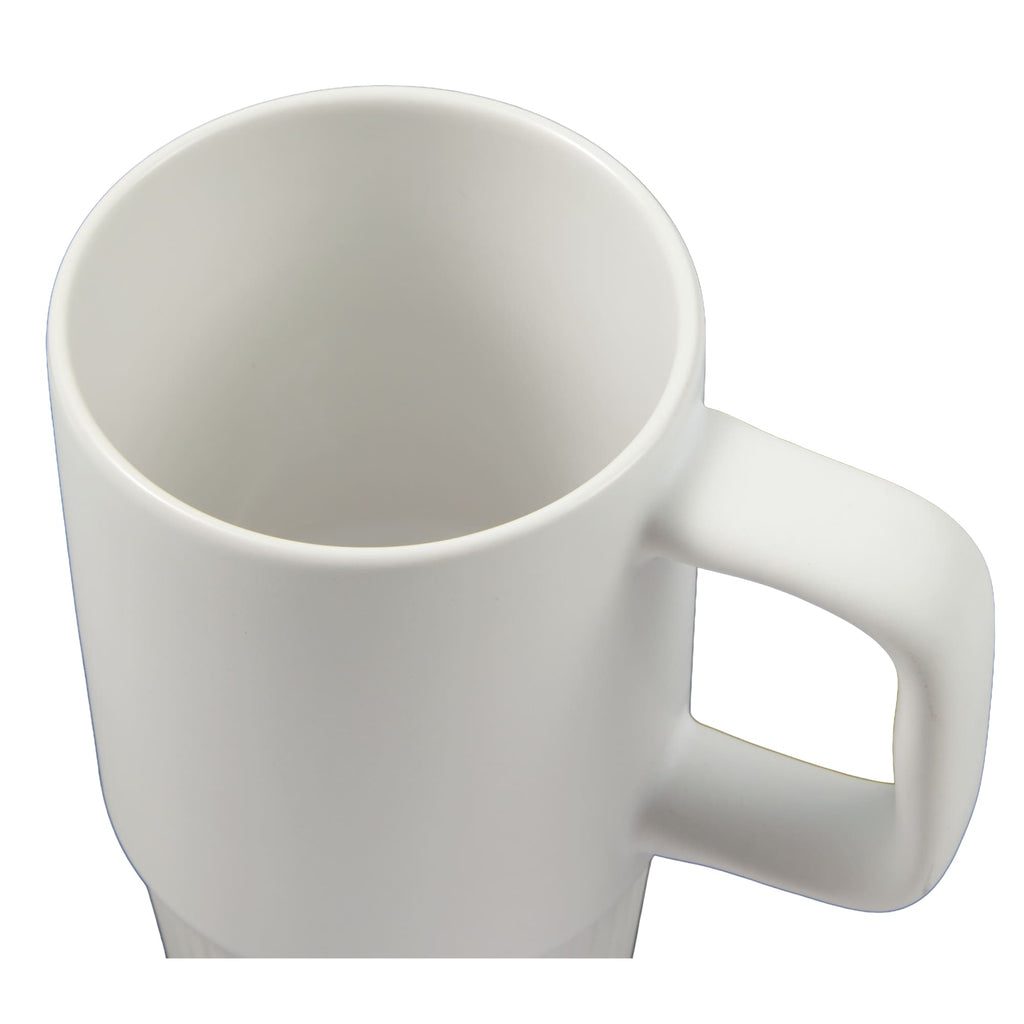 Camden Ceramic Mug with Slide Lid, 13 oz Laser Engraving - White - Detail