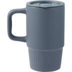 Camden Ceramic Mug with Slide Lid, 13 oz - Navy - Back