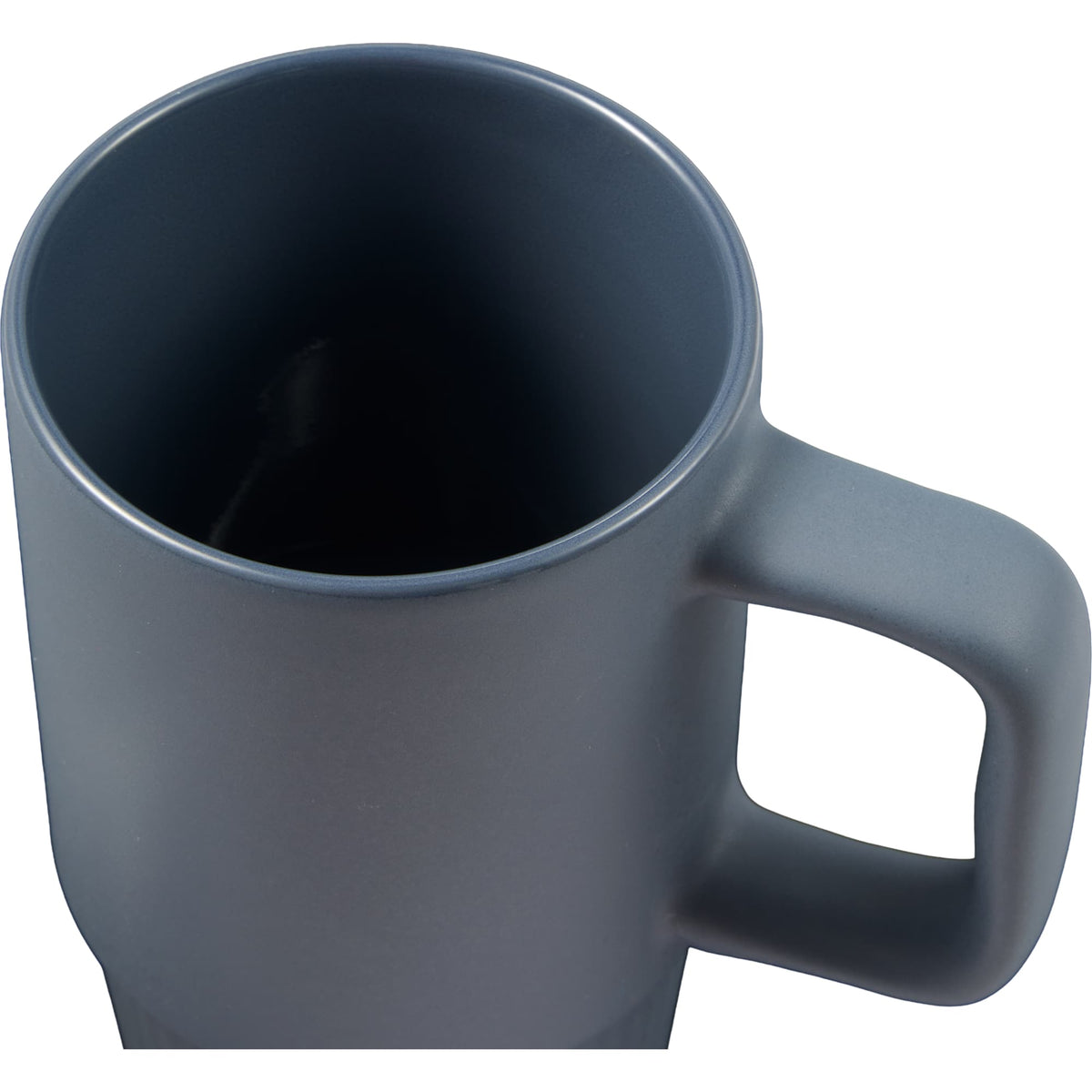 Camden Ceramic Mug with Slide Lid, 13 oz - Navy - Detail
