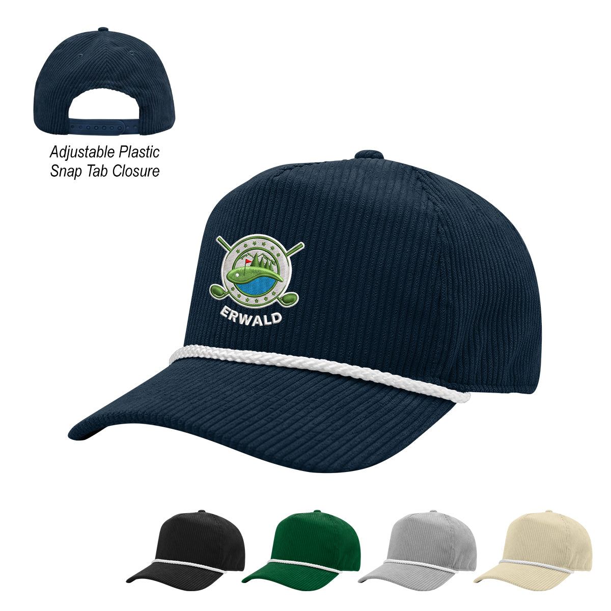 Camden Corduroy Rope Cap in Recycled PET