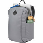 Camden Ripstop Laptop Backpack, 15 Inch Embroidery - Gray - Left Angle Propped
