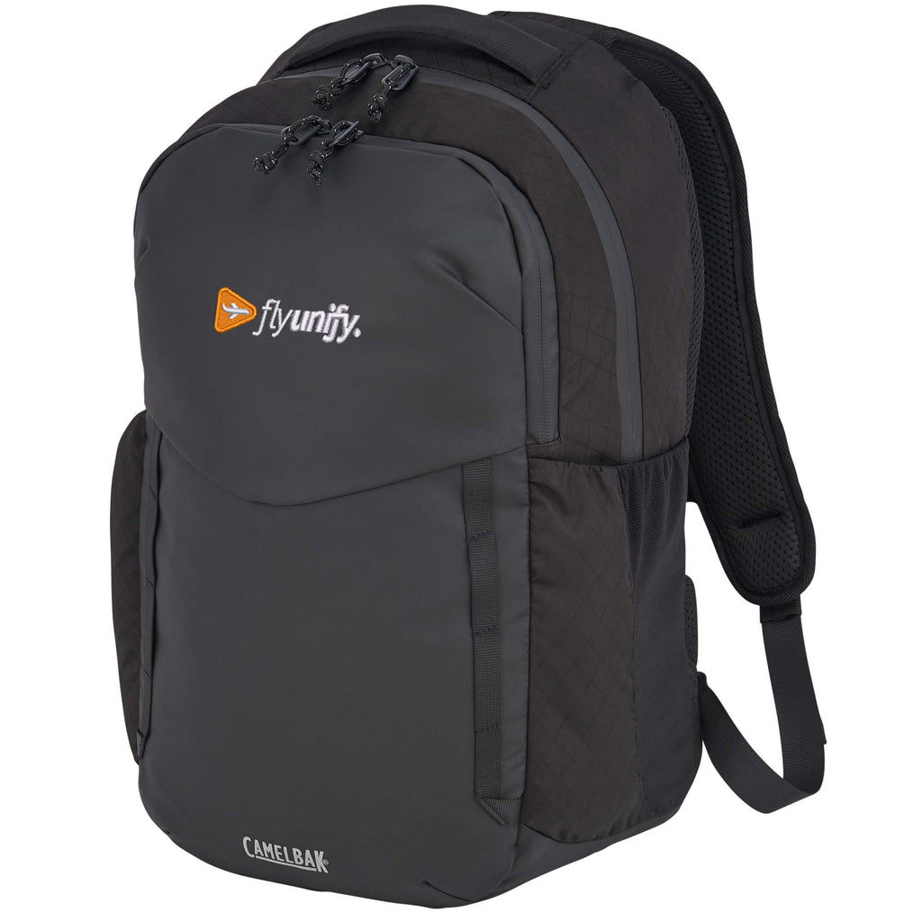CamelBak Den Laptop Backpack, 15 Inch Embroidery - Black - Left Angle