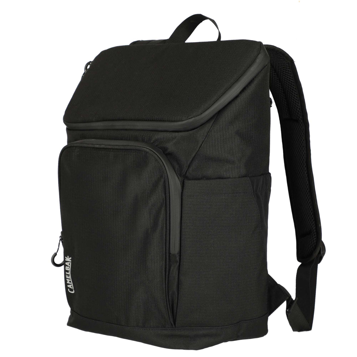CamelBak Denali Recycled Backpack Cooler for 20 Cans Embroidery - Black - Left Angle