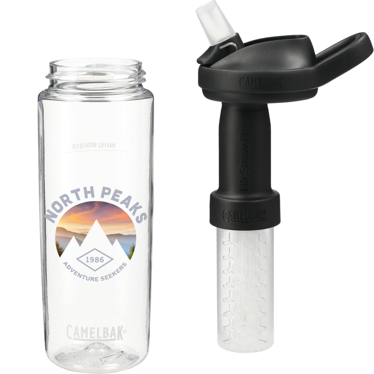 CamelBak Eddy+ Filter Bottle with LifeStraw, 20 oz - Clear - Front