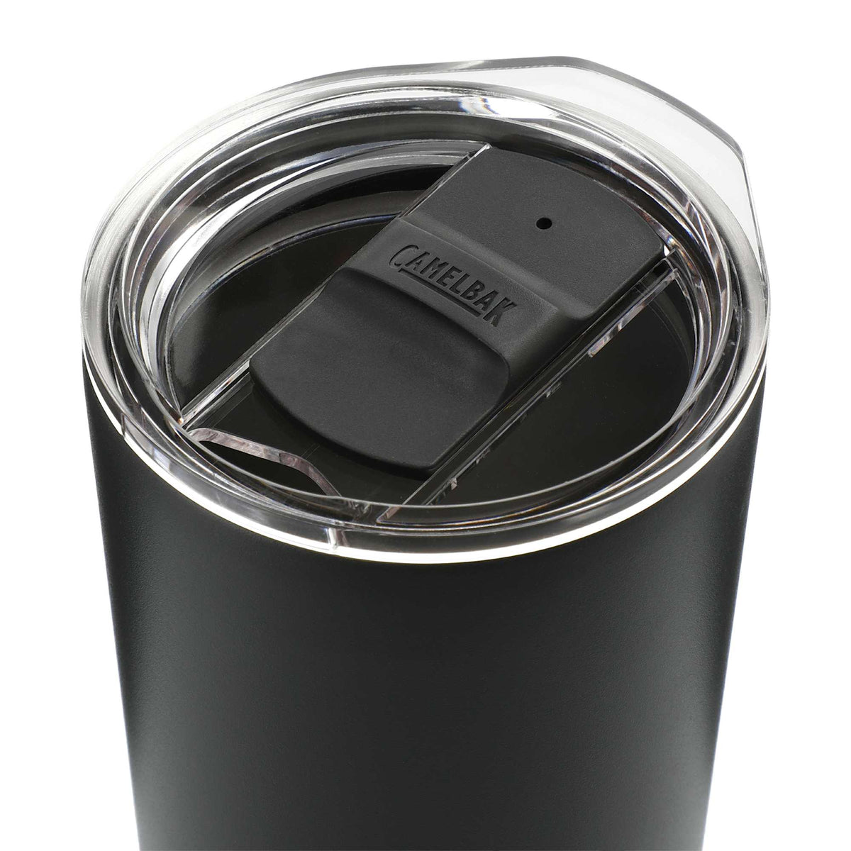 CamelBak Tapered Tumbler with Tri-Mode Lid, 20 oz - Black - Left Angle