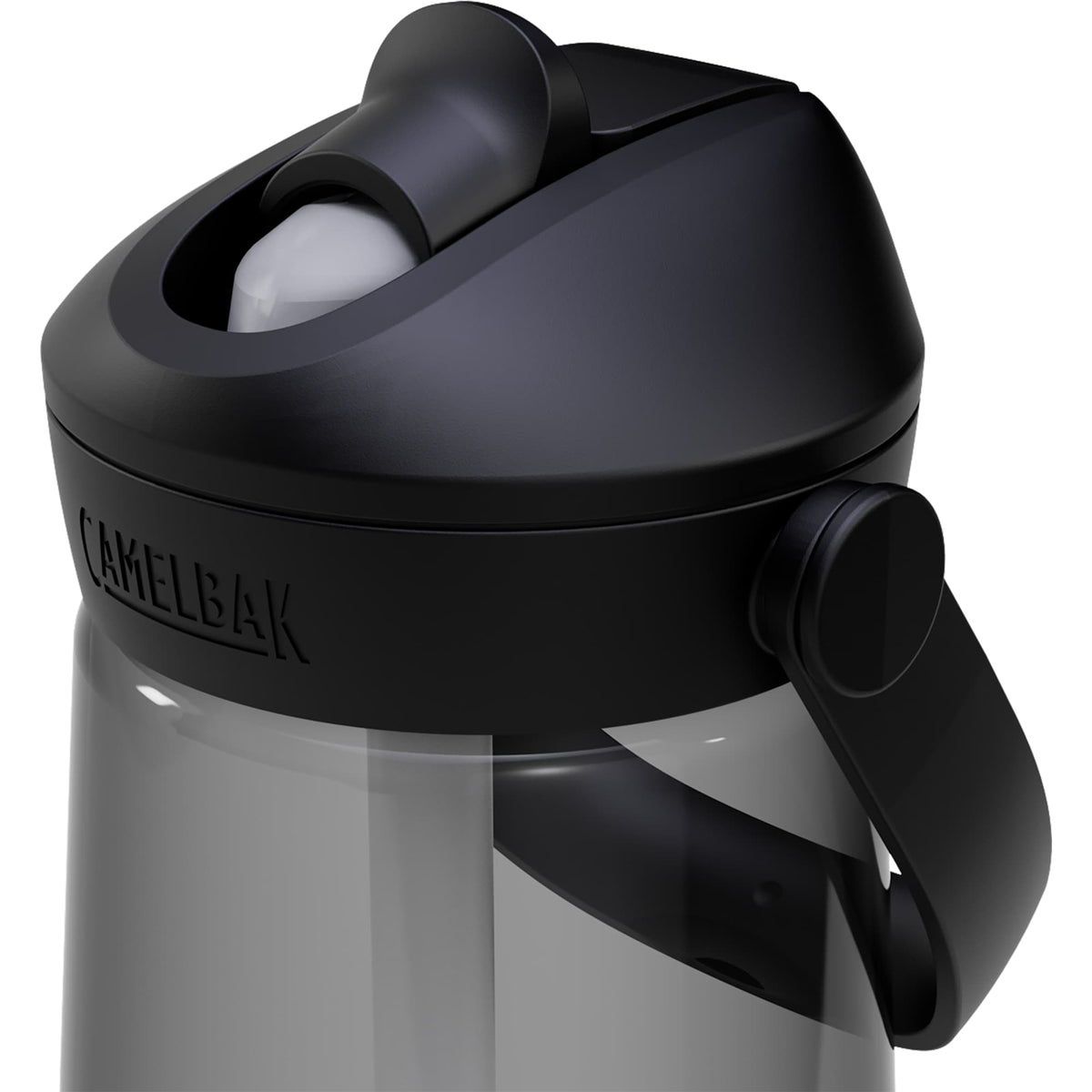 CamelBak Thrive Flip Straw Bottle, 25 oz Full Color - Charcoal - Left Angle 2