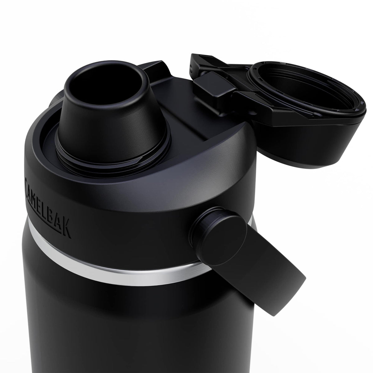 CamelBak Thrive Insulated Chug Bottle, 20 oz Laser Engraving - Black - Left Angle 2