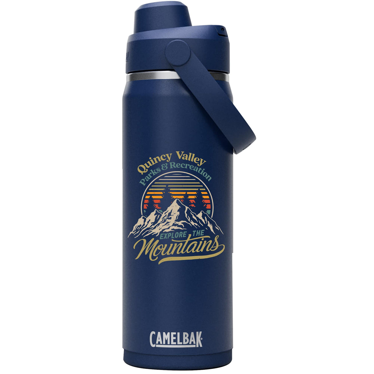 CamelBak Thrive Insulated Chug Bottle, 20 oz Laser Engraving - Navy - Front