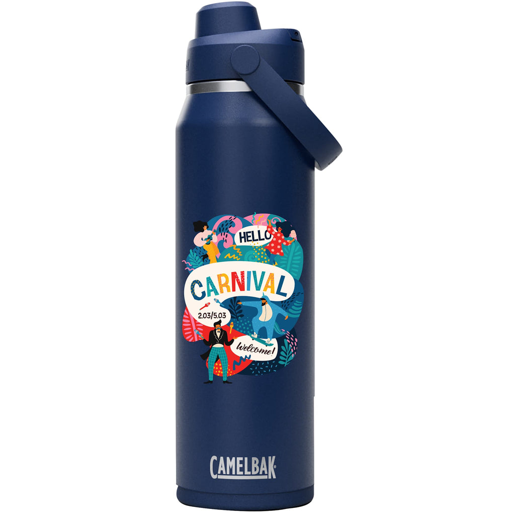 CamelBak Thrive Insulated Chug Bottle, 32 oz Laser Engraving - Navy - Front