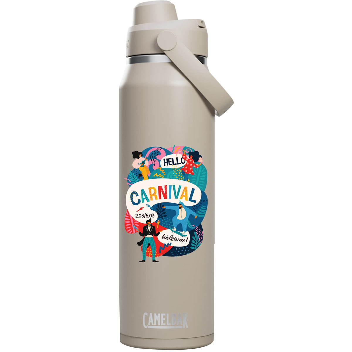 CamelBak Thrive Insulated Chug Bottle, 32 oz Laser Engraving - Stone - Front