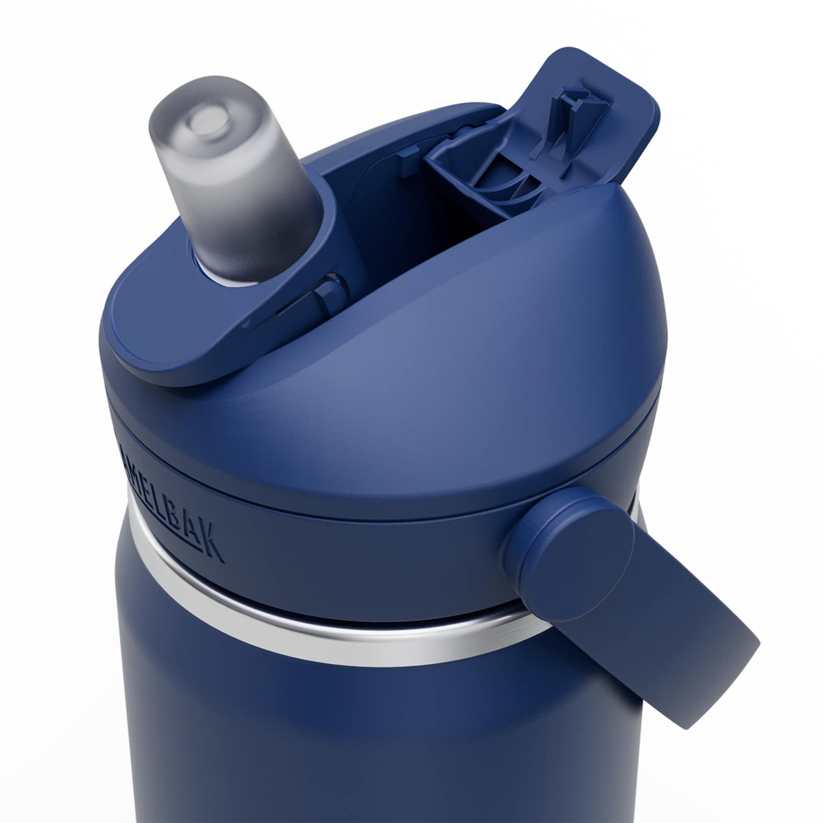 CamelBak Thrive Insulated Flip Straw Bottle, 20 oz Laser Engraving - Navy - Right Angle 2