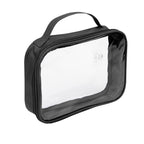 Camila Clear Toiletry Bag in Recycled PET - Black - Angle