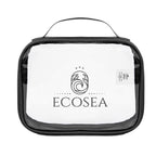 Camila Clear Toiletry Bag in Recycled PET - Black - Silk Screen