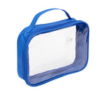 Camila Clear Toiletry Bag in Recycled PET - Royal Blue - Angle