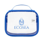 Camila Clear Toiletry Bag in Recycled PET - Royal Blue - Silk Screen