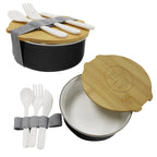 Campfire Circle Bento Lunch Box - Black - Laser