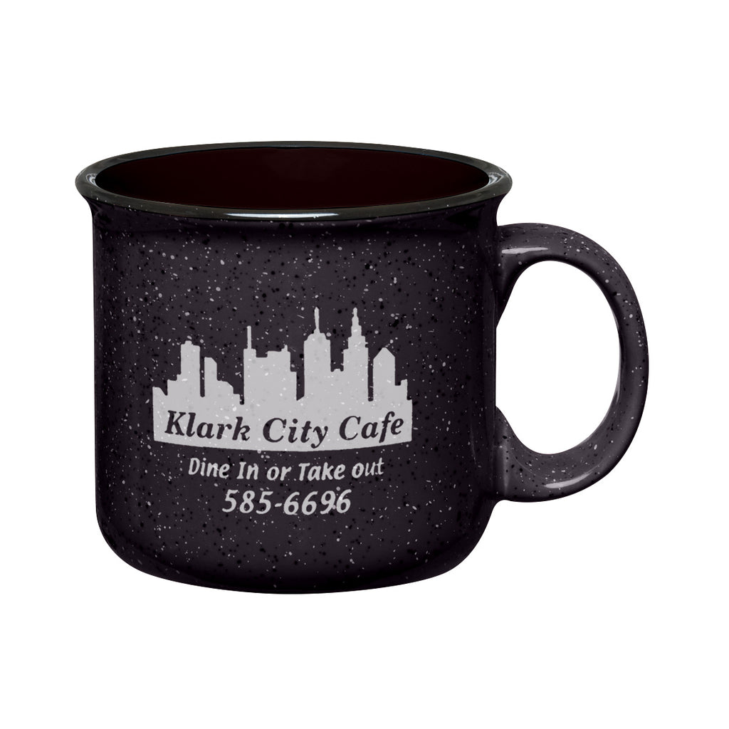 Campfire Mug, 15 oz Laser Engraving - Black - Ceramic