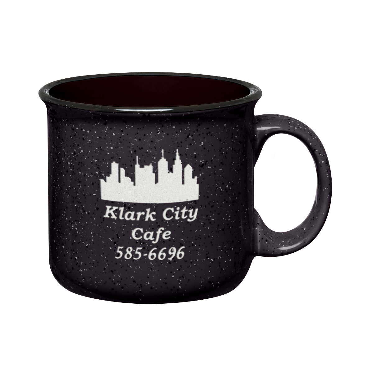 Campfire Mug, 15 oz Laser Engraving - Black - Laser Engraving
