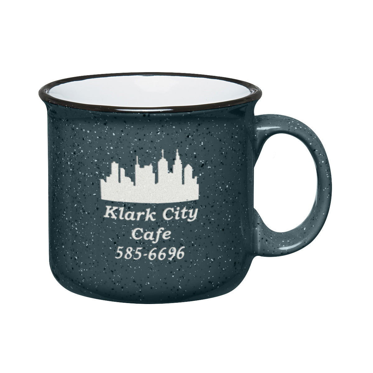 Campfire Mug, 15 oz Laser Engraving - Gray - Laser Engraving