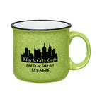 Campfire Mug, 15 oz Laser Engraving - Lime Green - Ceramic