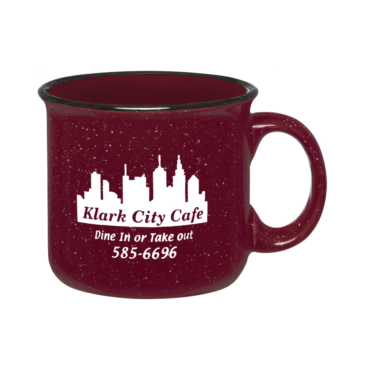 Campfire Mug, 15 oz Laser Engraving - Maroon - Ceramic