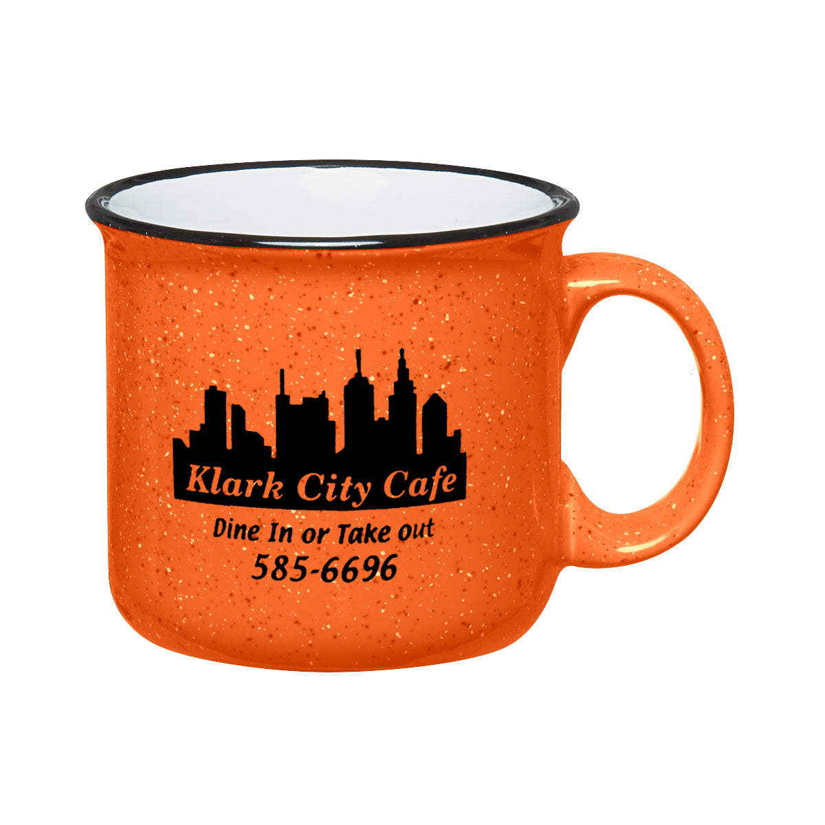 Campfire Mug, 15 oz Laser Engraving - Orange - Ceramic