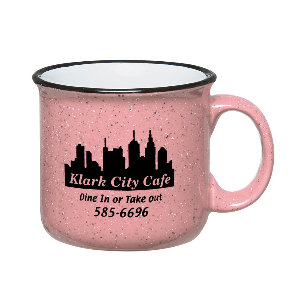 Campfire Mug, 15 oz Laser Engraving - Pink - Ceramic
