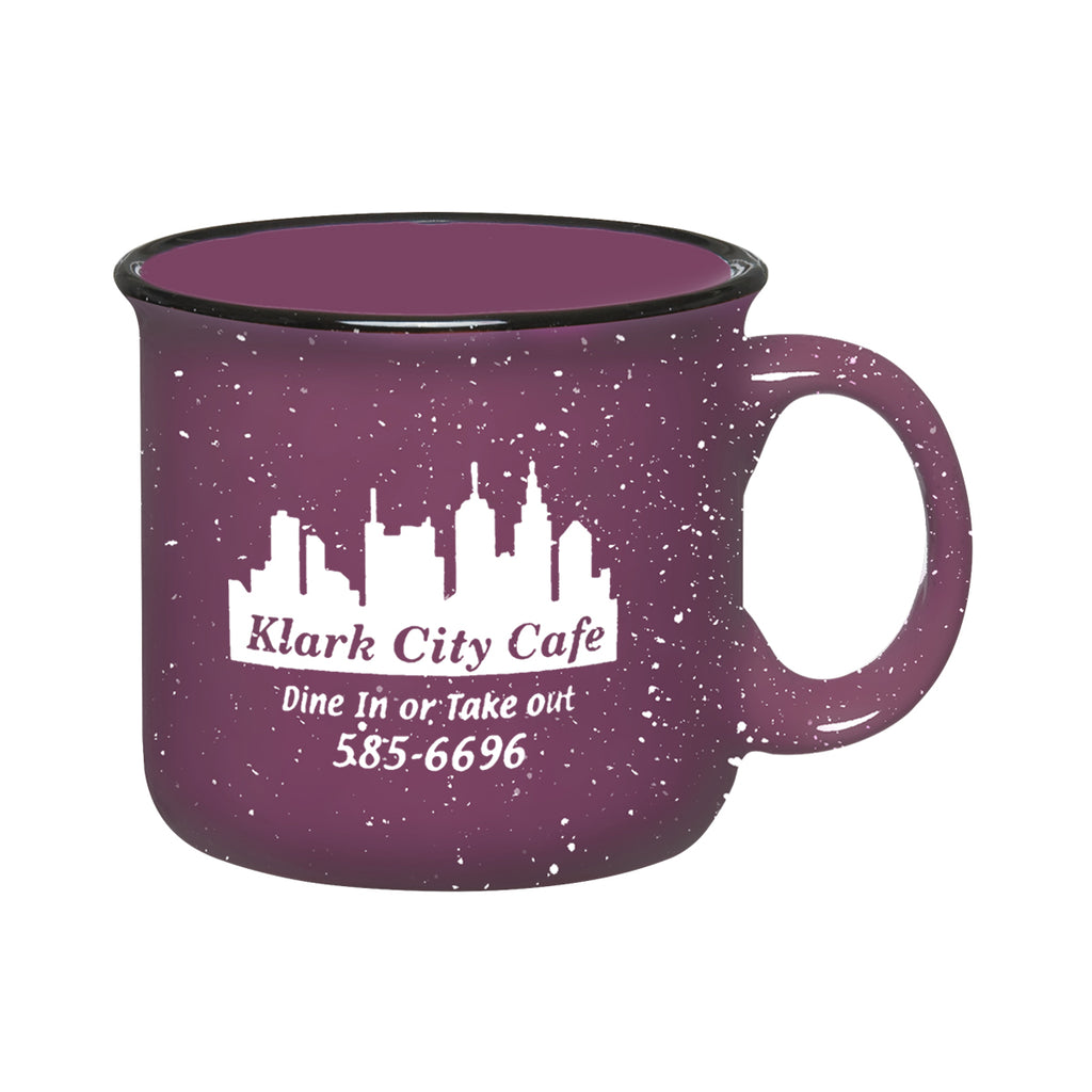 Campfire Mug, 15 oz Laser Engraving - Purple - Ceramic
