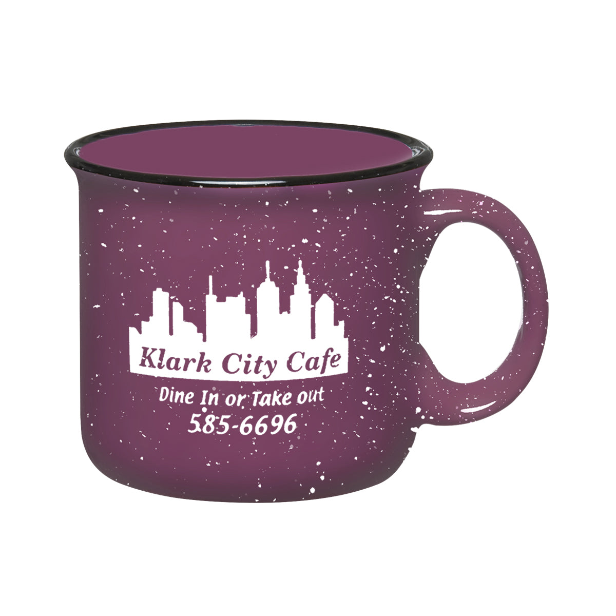 Campfire Mug, 15 oz Laser Engraving - Purple - Ceramic