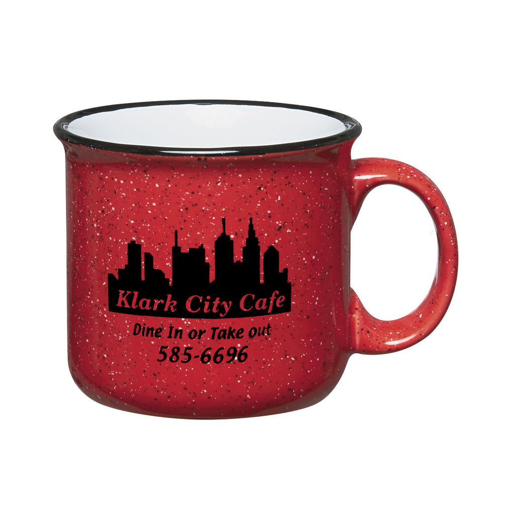 Campfire Mug, 15 oz Laser Engraving - Red - Ceramic