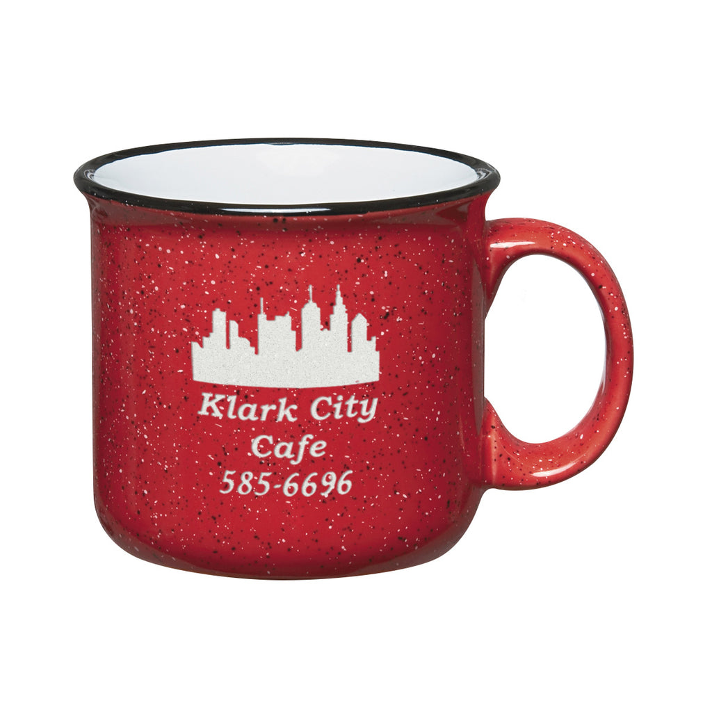 Campfire Mug, 15 oz Laser Engraving - Red - Laser Engraving