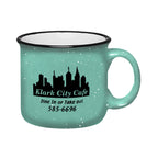 Campfire Mug, 15 oz Laser Engraving - Teal - Ceramic
