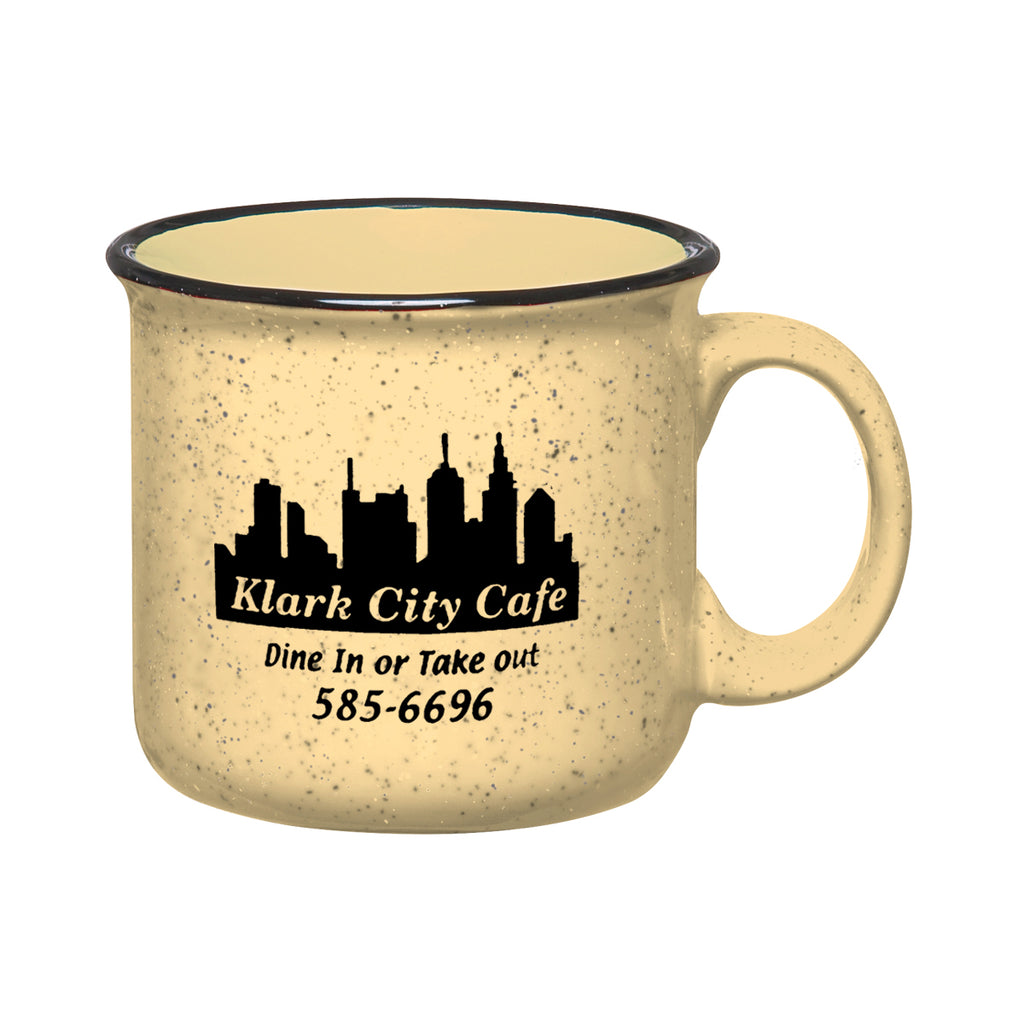 Campfire Mug, 15 oz Laser Engraving - Yellow - Ceramic