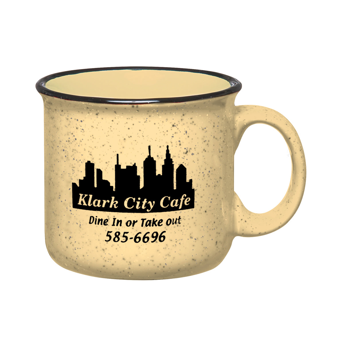 Campfire Mug, 15 oz Laser Engraving - Yellow - Ceramic