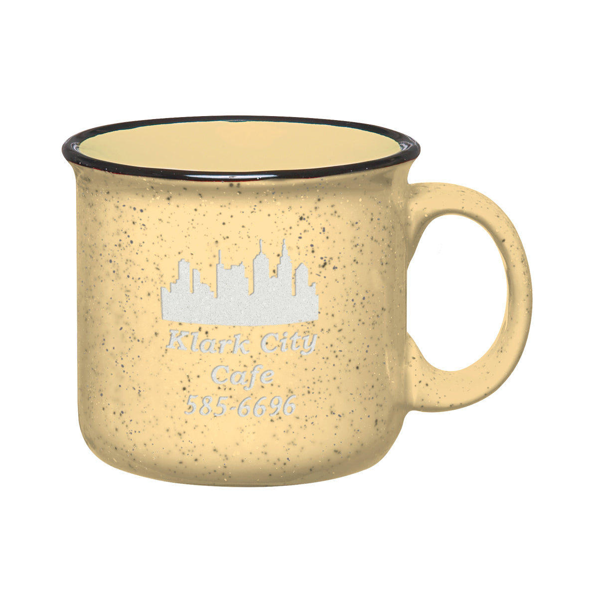 Campfire Mug, 15 oz Laser Engraving - Yellow - Laser Engraving