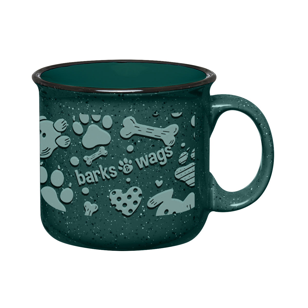 Campfire Mug in Full Color, 15 oz - Green - Megabrite