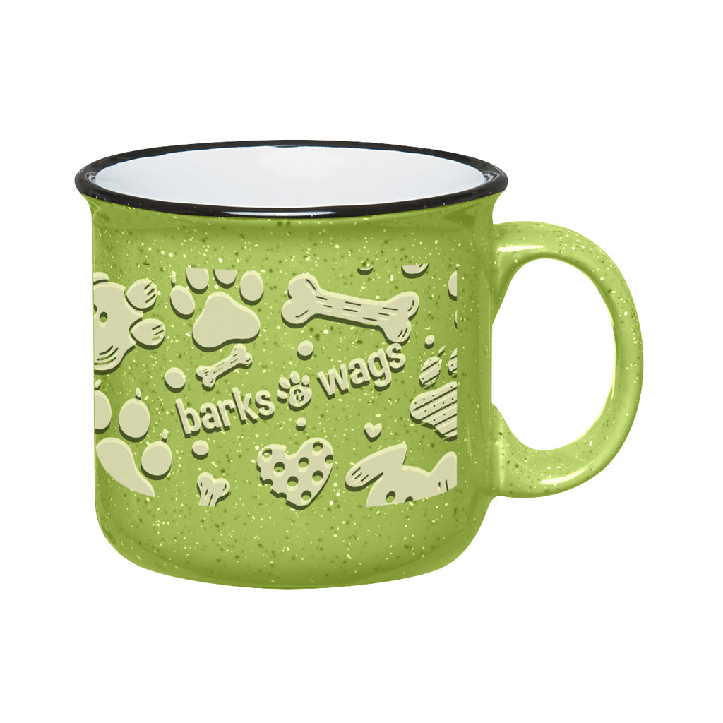 Campfire Mug in Full Color, 15 oz - Lime Green - Megabrite