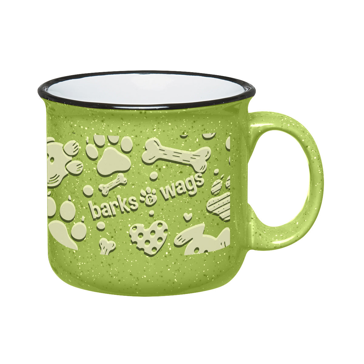 Campfire Mug in Full Color, 15 oz - Lime Green - Megabrite
