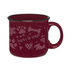 Campfire Mug in Full Color, 15 oz - Maroon - Megabrite