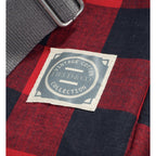 Campster Computer Tote in Buffalo Check Canvas, 15 Inch Debossing - Red - Photo 2